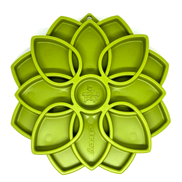 eTray Enrichment Tray Slow Feeder for Dogs Green Mandala