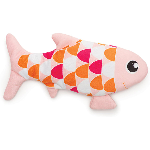 Groovy Fish Moving Plush Catnip Cat Toy Pink