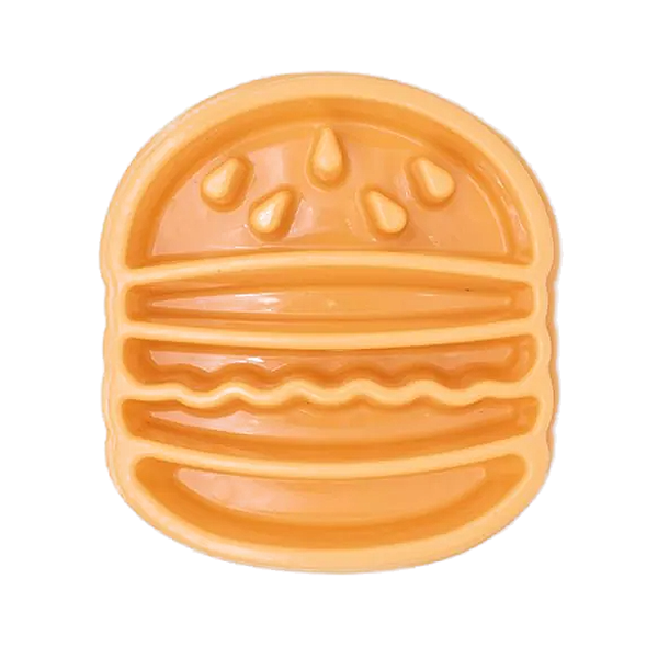 Happy Bowl Hamburger Slow Feeder Dog Bowl Yellow