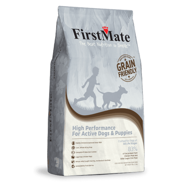High Performance Formula for Active Dogs & Puppies Grain-Friendly Dry Dog Food