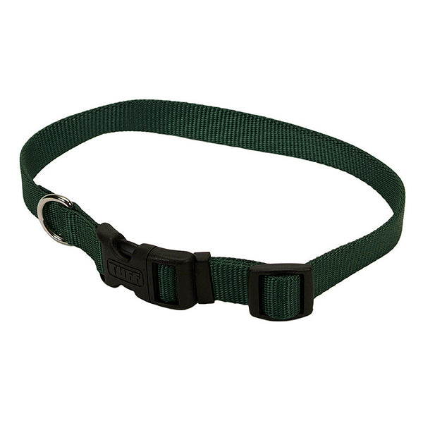 Adjustable Nylon Collar with Tuff Buckle Hunter Green