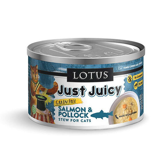 Just Juicy Salmon & Pollock Stew Grain-Free Wet Canned Cat Food