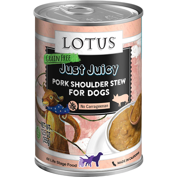 Just Juicy Pork Shoulder Stew Grain-Free Wet Canned Dog Food