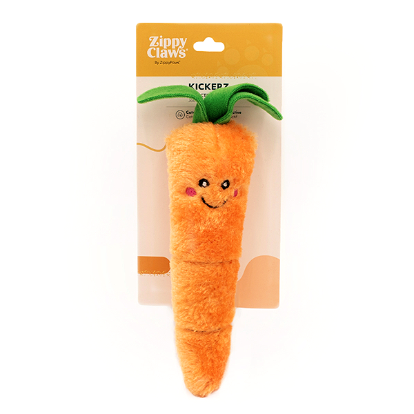 Kickerz Carrot Plush Cat Toy