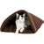 Kitty Cave Soft Hideout Cat Bed Brown