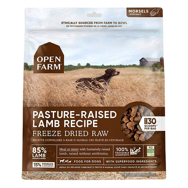 Pasture-Raised Lamb Recipe Freeze-Dried Morsels Raw Grain-Free Dog Food