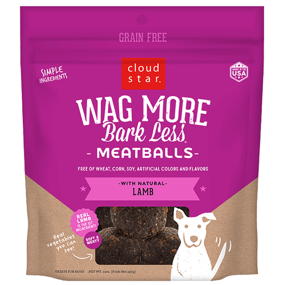 Wag More Bark Less Meatballs Lamb Soft Grain-Free Dog Treats