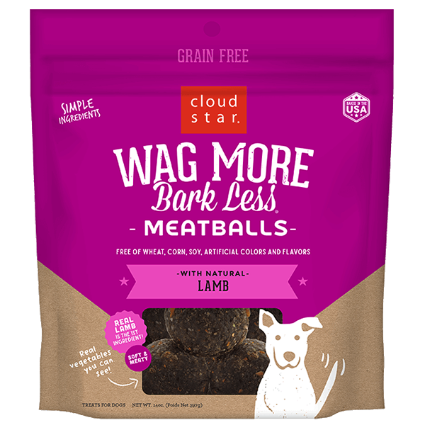 Wag More Bark Less Meatballs Lamb Soft Grain-Free Dog Treats