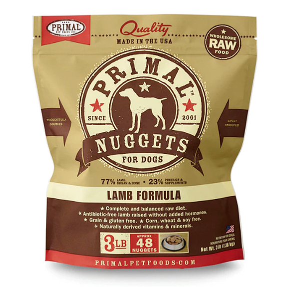 Nuggets Lamb Formula Frozen Raw Dog Food