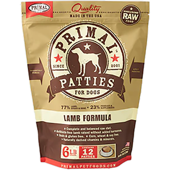 Patties Lamb Formula Frozen Raw Dog Food