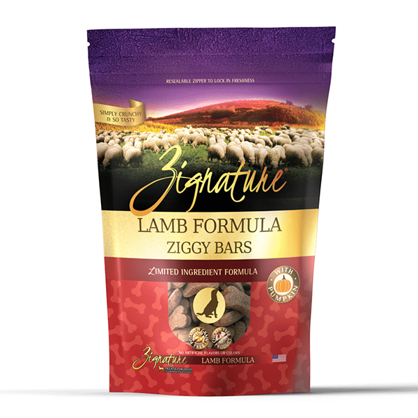 Lamb Formula Ziggy Bars Limited Ingredient Grain-Free Crunchy Dog Treats