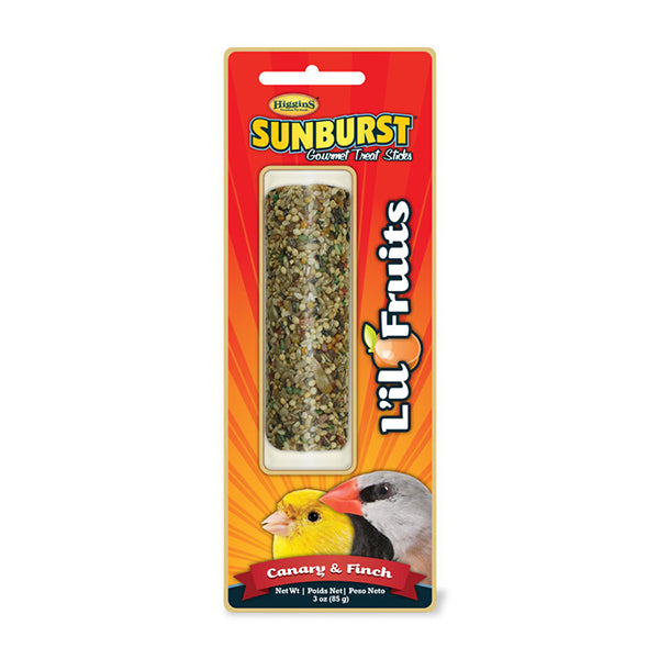 Sunburst Lil' Fruits Gourmet Bird Treat Stick for Canaries & Finches