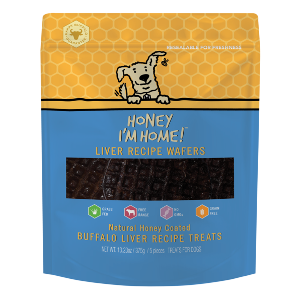 Buffalo Liver Wafers Coated in Honey Grain-Free Dog Treats