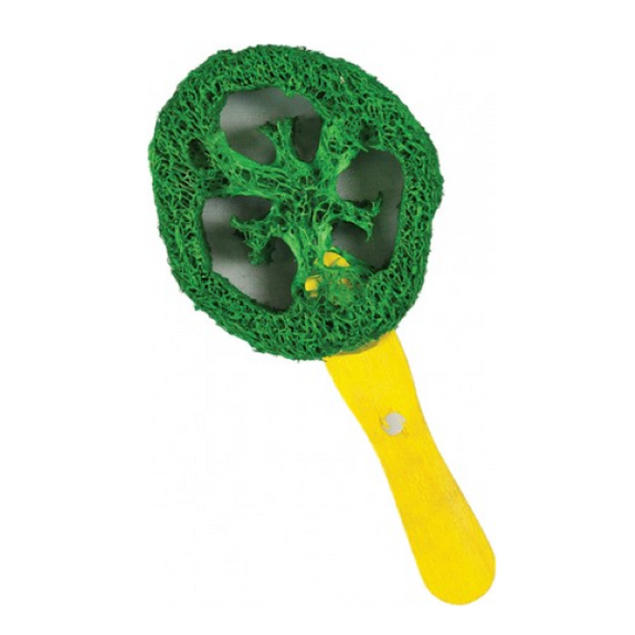 Nibbles Loofah Lollipop Green Small Animal Chew Toy