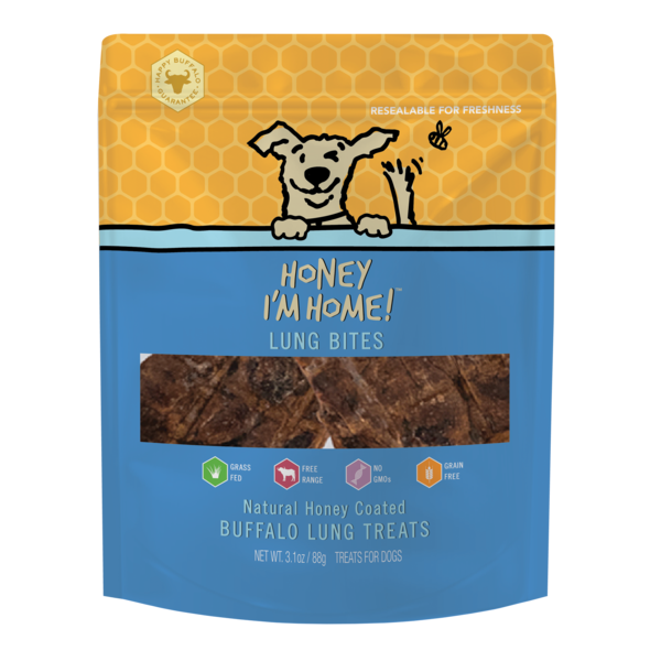 Lung Bites Honey Coated Buffalo Lung Grain-Free Dog Treats