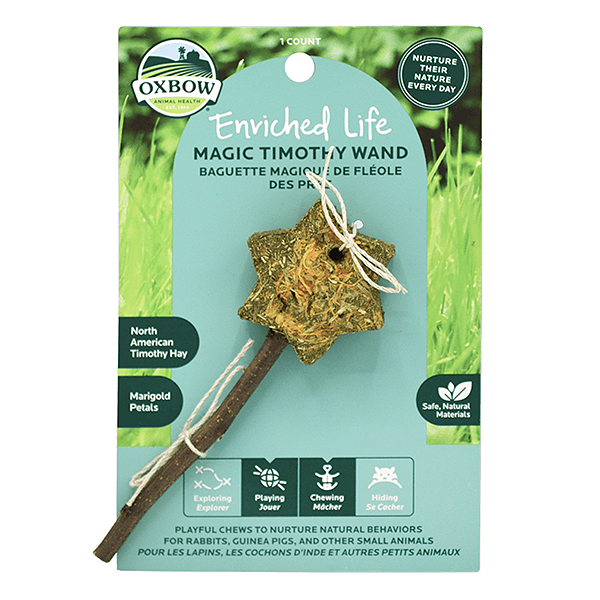 Enriched Life Magic Timothy Hay & Marigold Wand Small Animal Treat & Toy