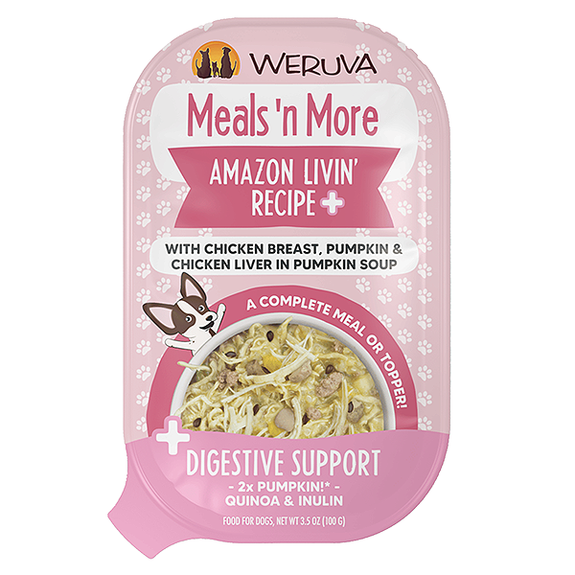 Meals 'n More Digestive Support Amazon Livin' Recipe Plus Chicken & Pumpkin Wet Tray Dog Food