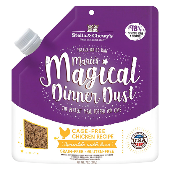 Marie's Magical Dinner Dust Freeze-Dried Cage-Free Chicken Recipe Cat Food Topper