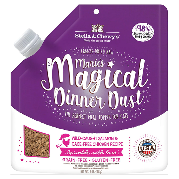 Marie's Magical Dinner Dust Freeze-Dried Cage-Free Chicken & Wild Caught Salmon Recipe Cat Food Topper