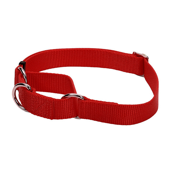 No! Slip Martingale Adjustable Nylon Collar Red