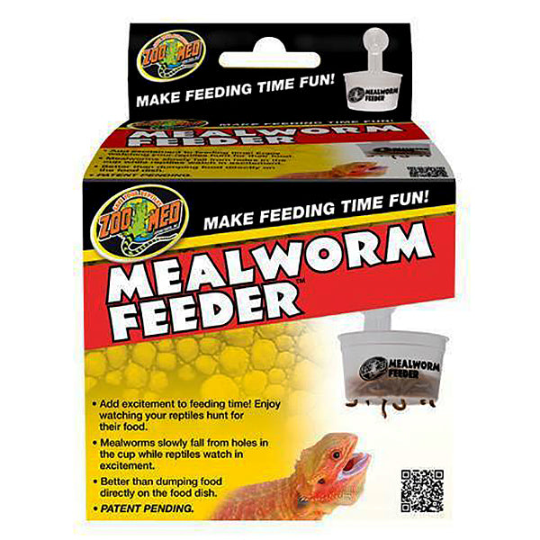 Mealworm Feeder Slotted Reptile Dish With Suction Cup