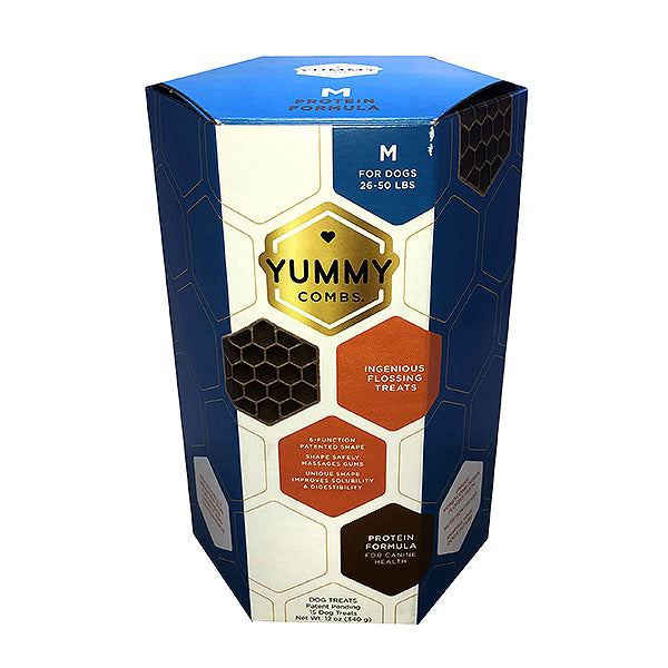 Yummy Combs Flossing Dental Dog Treats for Medium-Sized Dogs