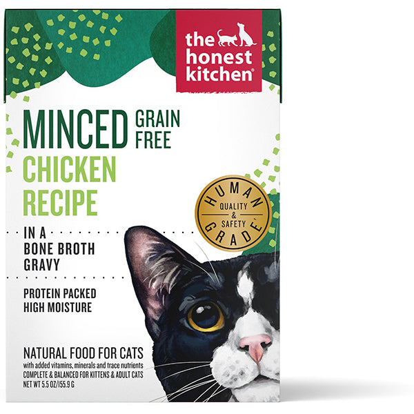 Minced Chicken Recipe In Bone Broth Gravy Grain-Free Wet Carton Cat Food