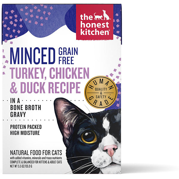 Minced Chicken & Duck Recipe In Bone Broth Gravy Grain-Free Wet Carton Cat Food