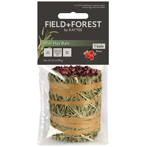 Field+Forest Mini Hay Bale Small Animal Treat Rose