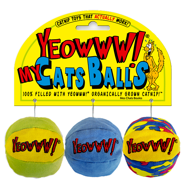 My Cat's Balls Multicolor Organic Catnip Ball Toys