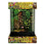 Naturalistic Glass Terrarium with Front Opening Locking Door, Built-In Background & Cord Port