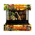 Naturalistic Glass Terrarium with Front Opening Locking Door, Built-In Background & Cord Port