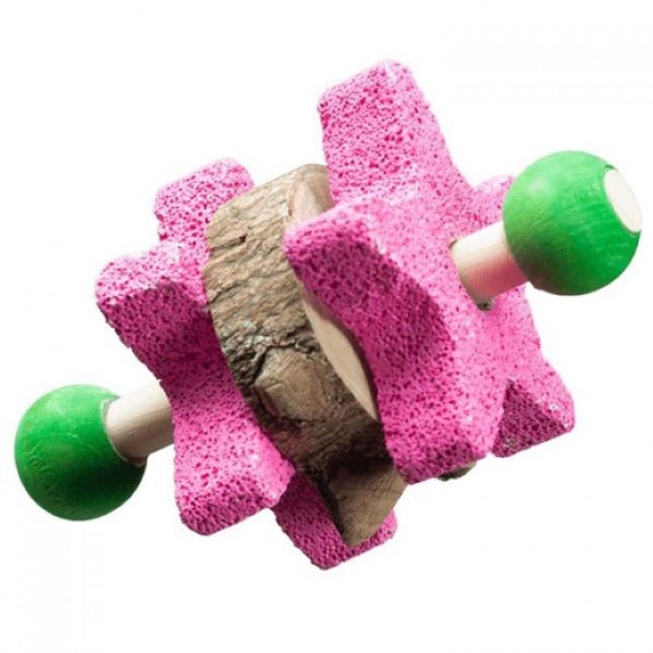 Nibbles Star Pumice Dumbbell Small Animal Chew Toy