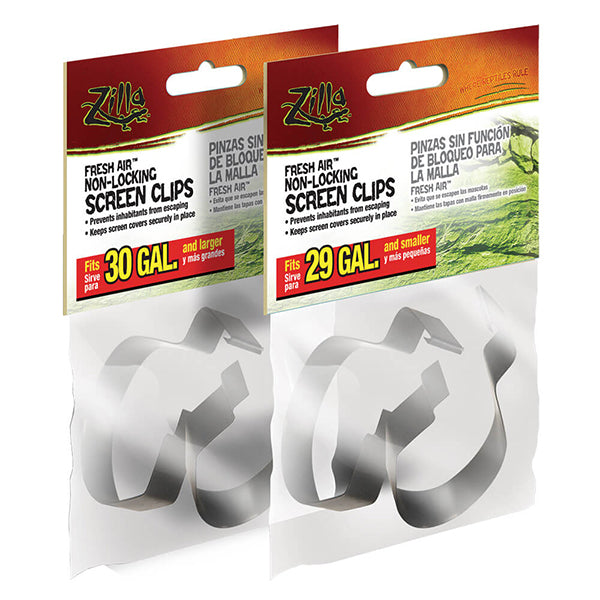 Non-Locking Screen Clips for Terrariums