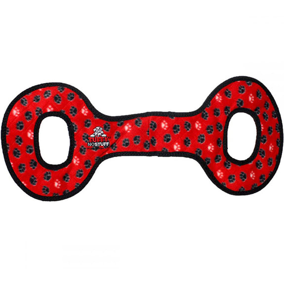 No Stuff Ultimate Tug-O-War Squeaky Durable Plush Dog Toy Red