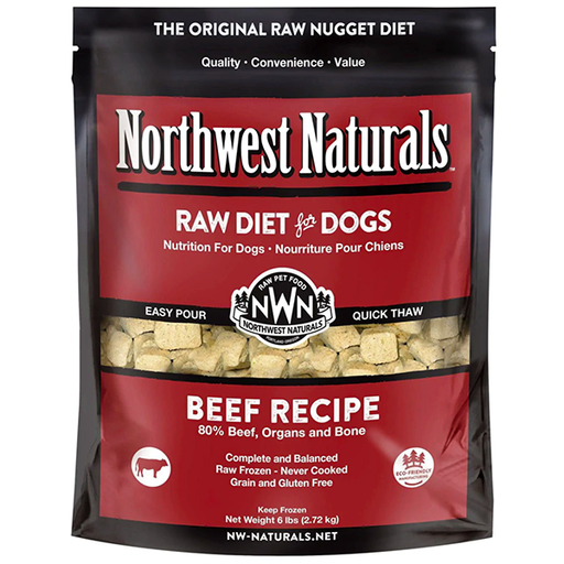Northwest Naturals Raw Frozen Beef Nuggets Dog Food 15 lbs