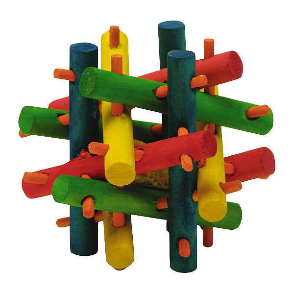 Nut Knot Nibbler Multicolor Wood Small Animal Chew Toy