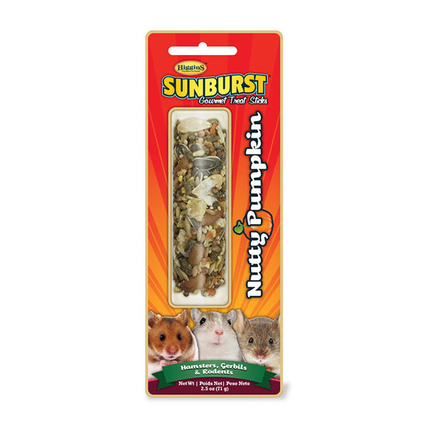 Sunburst Nutty Pumpkin Gourmet Small Animal Treat Stick for Hamsters, Gerbils & Rodents