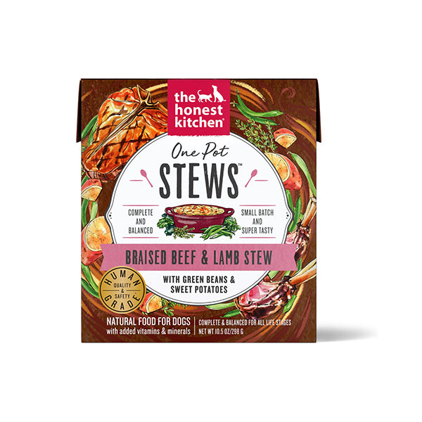 One Pot Stews Braised Beef & Lamb Stew with Green Beans & Sweet Potatoes Wet TetraPak Dog Food