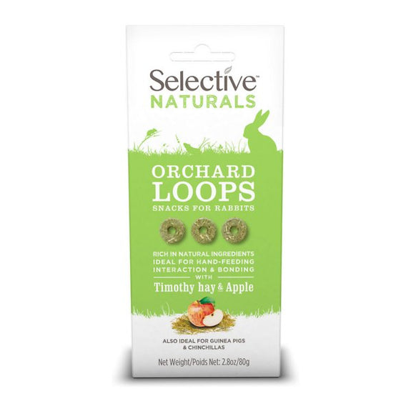 Selective Naturals Orchard Loops with Timothy Hay & Apple Rabbit Natural Crunchy Treats