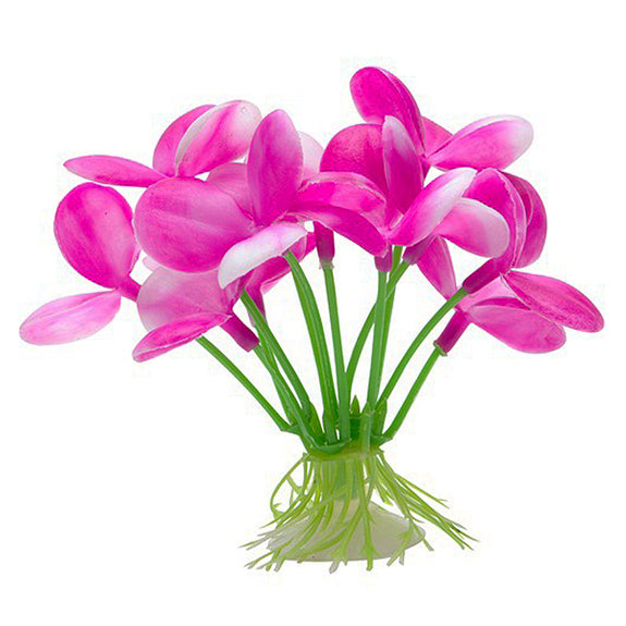 Plastic Betta Plant Orchid Pink Aquarium Decor Ornament