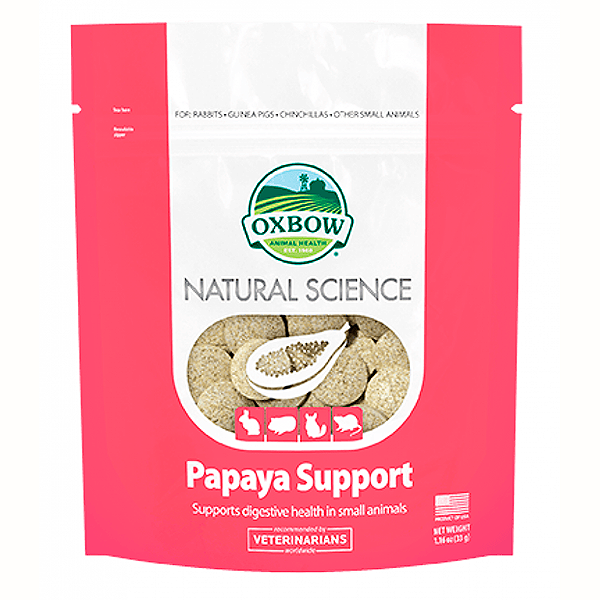 Natural Science Papaya Support Small Animal Supplement High Fiber Hay Tabs