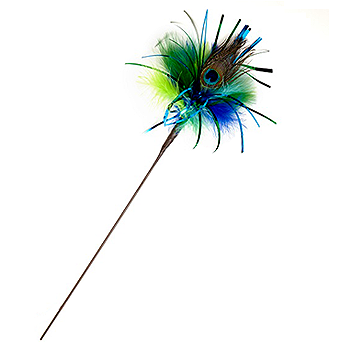 Peacock Sparkler Wand Cat Toy