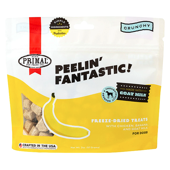 Peelin' Fantastic Crunchy Freeze-Dried Chicken, Banana & Goat Milk Grain-Free Dog Treats