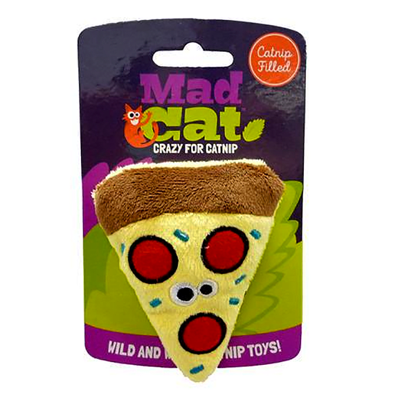 Mad Cat Peppurroni Pizza Catnip & Silvervine Plush Cat Toy