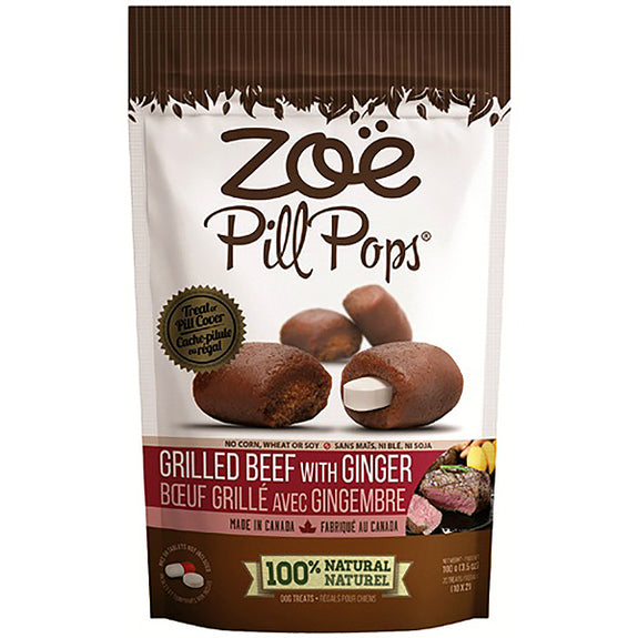 Pill Pops Grilled Beef With Ginger Soft Dog Treats