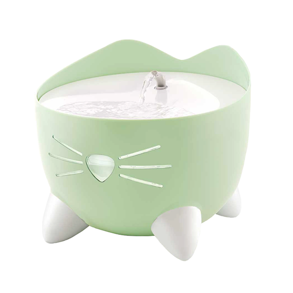 PIXI Stainless Steel Cat Water Fountain Green