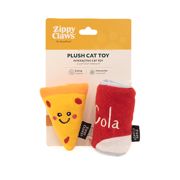 NomNomz Pizza & Soda Plush Catnip Cat Toys