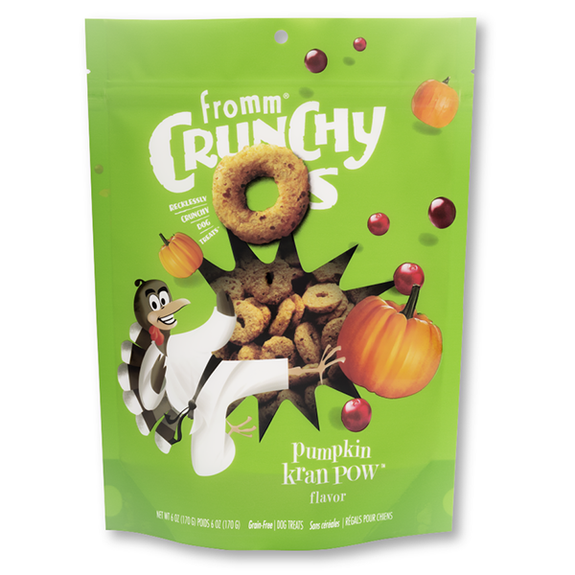 Crunchy O's Pumpkin Kran Pow with Turkey Grain-Free Crunchy Dog Treats
