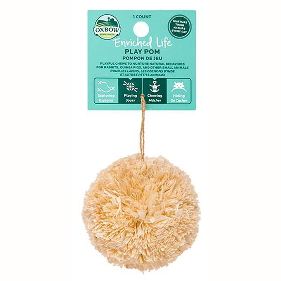 Enriched Life Natural Play Pom Small Animal Chew & Toy
